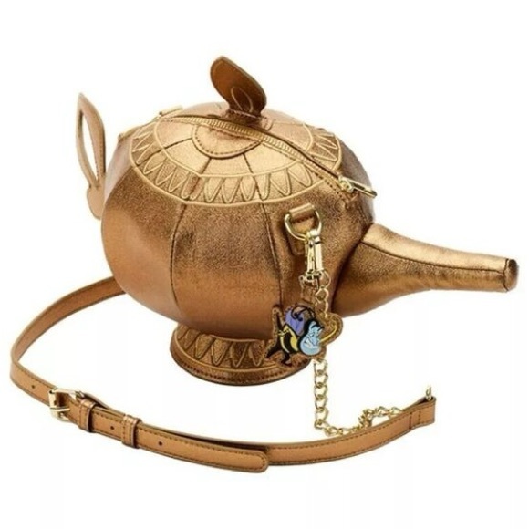 NWT Disney Loungefly Stitch Shoppe Aladdin Genie Lamp Crossbody Bag - Picture 8 of 14